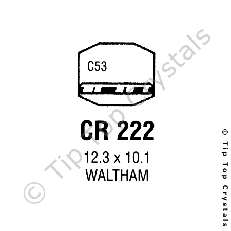 GS CR222 Watch Crystal - Click Image to Close