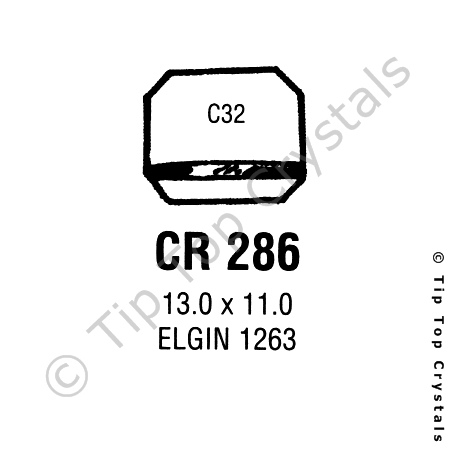GS CR286 Watch Crystal
