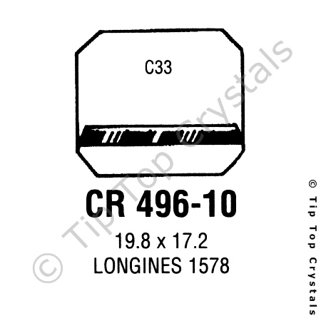 GS CR496-10 Watch Crystal