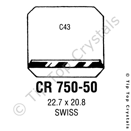 GS CR750-50 Watch Crystal
