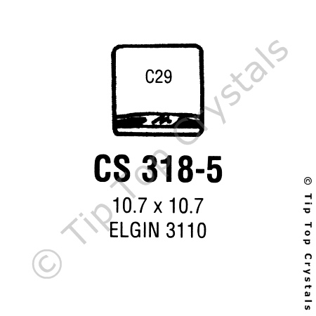 GS CS318-5 Watch Crystal