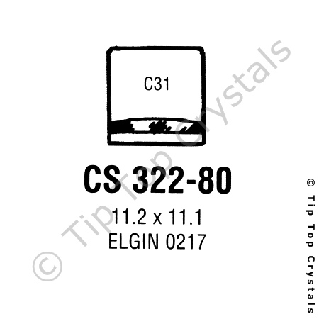 GS CS322-80 Watch Crystal