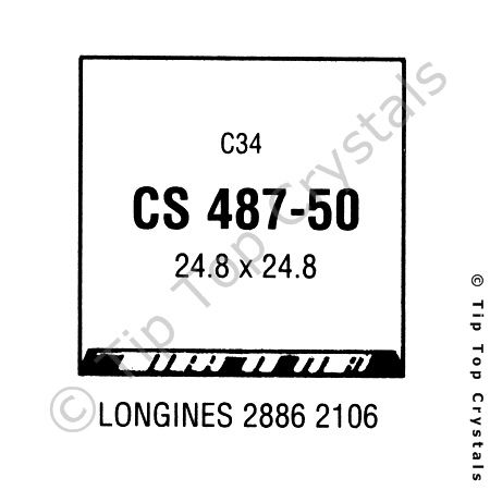GS CS487-50 Watch Crystal