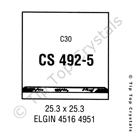 GS CS492-5 Watch Crystal