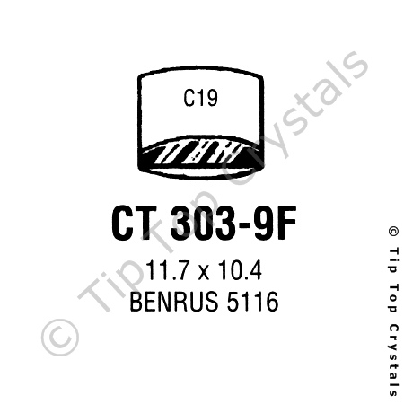 GS CT303-9F Watch Crystal