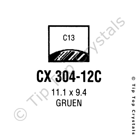 GS CX304-12C Watch Crystal