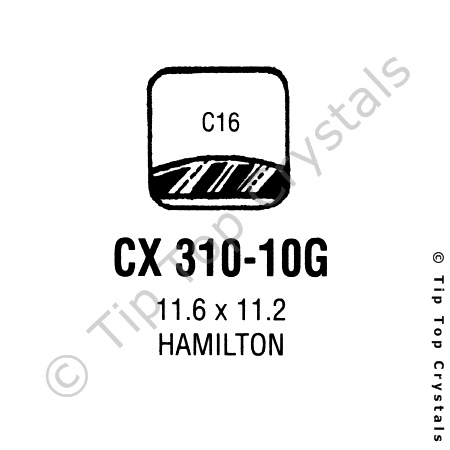 GS CX310-10G Watch Crystal