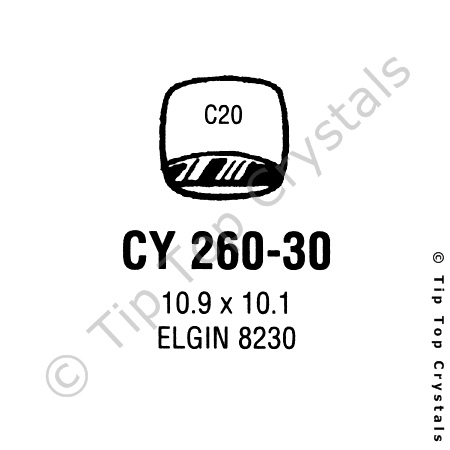 GS CY260-30 Watch Crystal