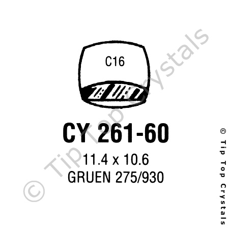 GS CY261-60 Watch Crystal