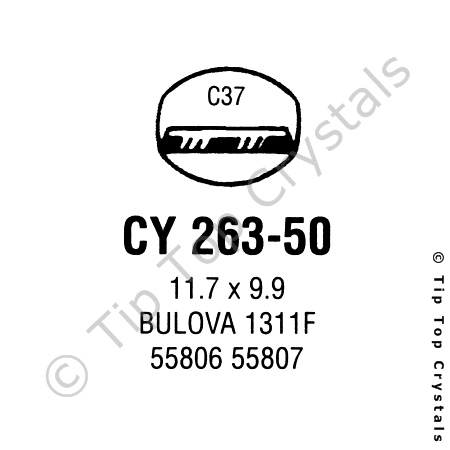 GS CY263-50 Watch Crystal