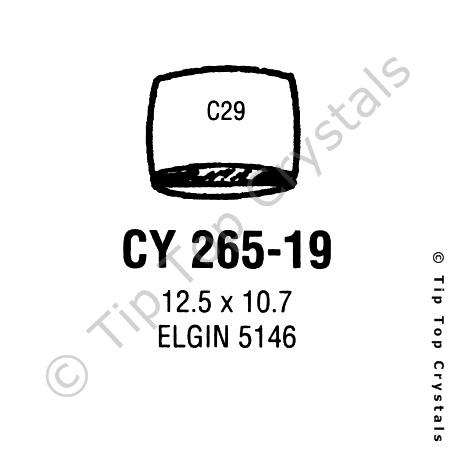 GS CY265-19 Watch Crystal