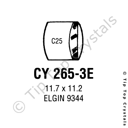GS CY265-3E Watch Crystal