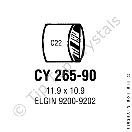 GS CY265-90 Watch Crystal