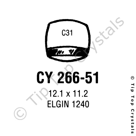 GS CY266-51 Watch Crystal