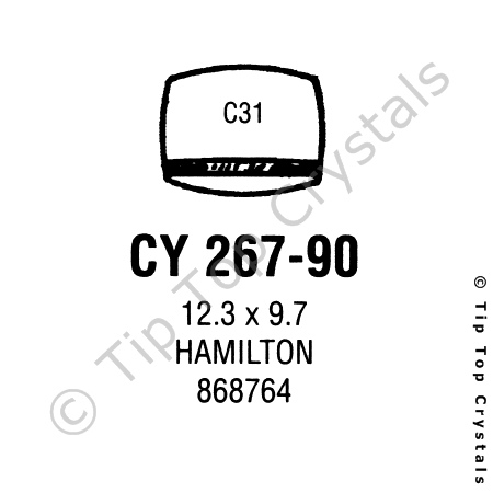 GS CY267-90 Watch Crystal