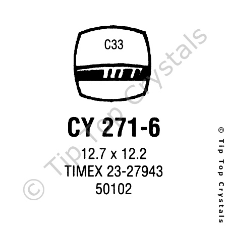 GS CY271-6 Watch Crystal