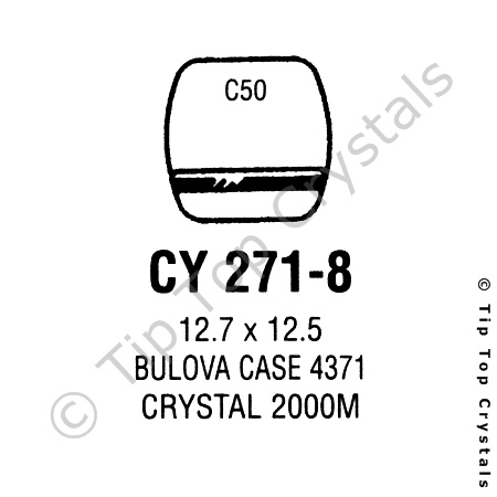 GS CY271-8 Watch Crystal - Click Image to Close