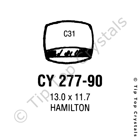GS CY277-90 Watch Crystal