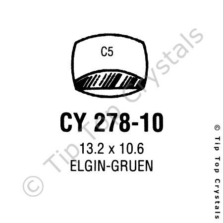 GS CY278-10 Watch Crystal