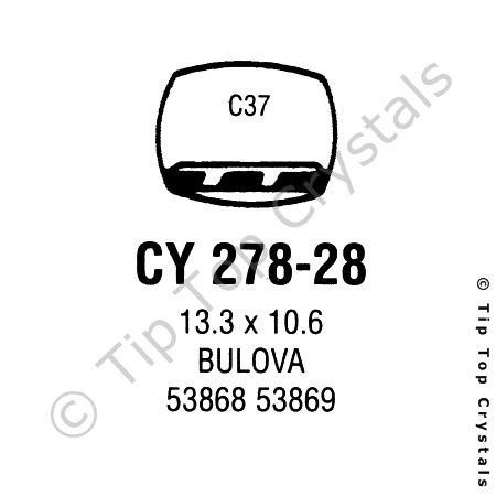 GS CY278-28 Watch Crystal