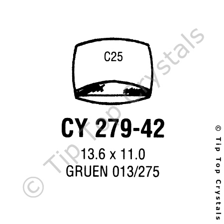 GS CY279-42 Watch Crystal