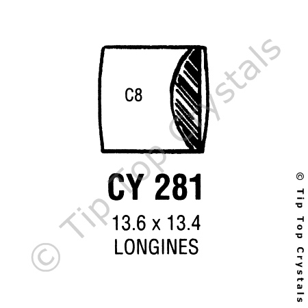 GS CY281 Watch Crystal
