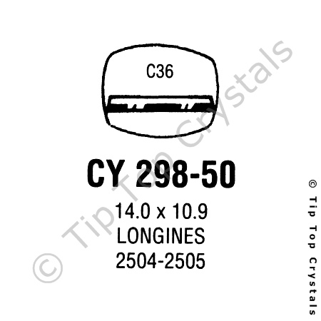 GS CY298-50 Watch Crystal
