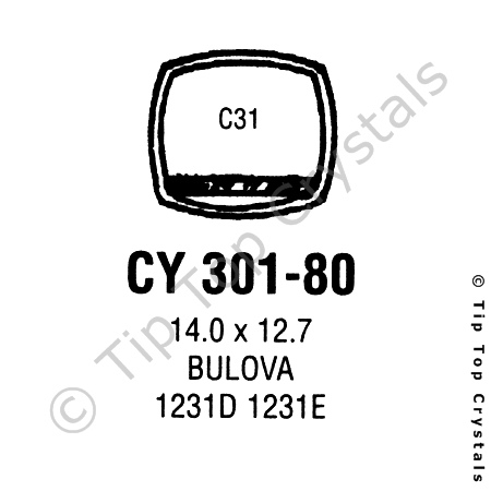 GS CY301-80 Watch Crystal