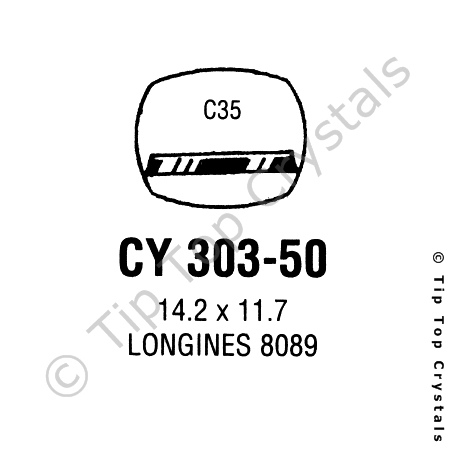 GS CY303-50 Watch Crystal