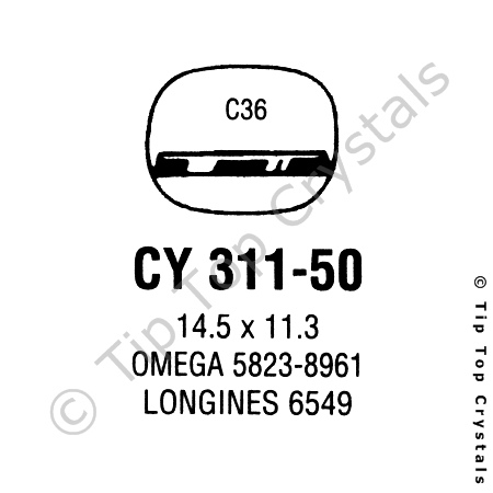 GS CY311-50 Watch Crystal