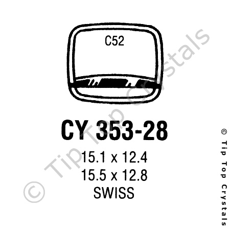 GS CY353-28 Watch Crystal