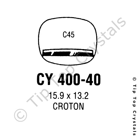 GS CY400-40 Watch Crystal - Click Image to Close