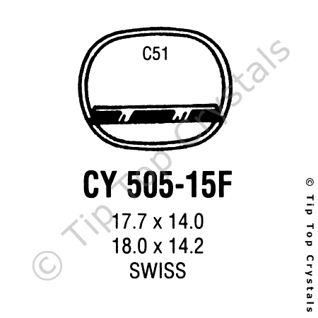 GS CY505-15F Watch Crystal