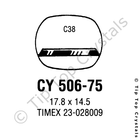 GS CY506-75 Watch Crystal