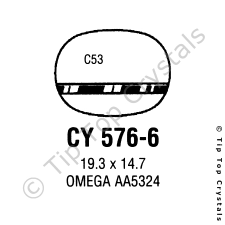 GS CY576-6 Watch Crystal - Click Image to Close