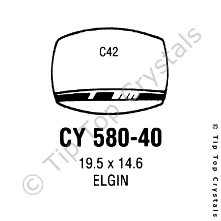 GS CY580-40 Watch Crystal