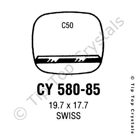 GS CY580-85 Watch Crystal