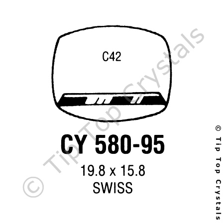 GS CY580-95 Watch Crystal