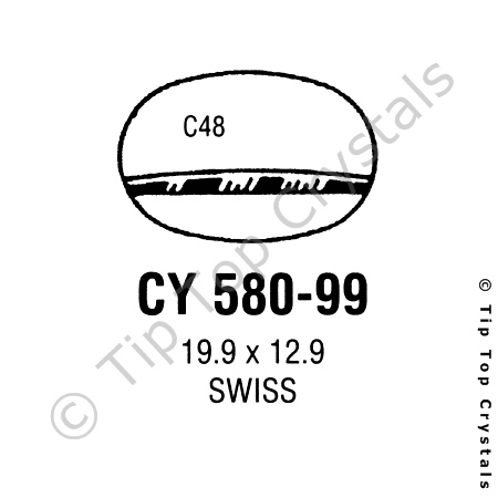 GS CY580-99 Watch Crystal