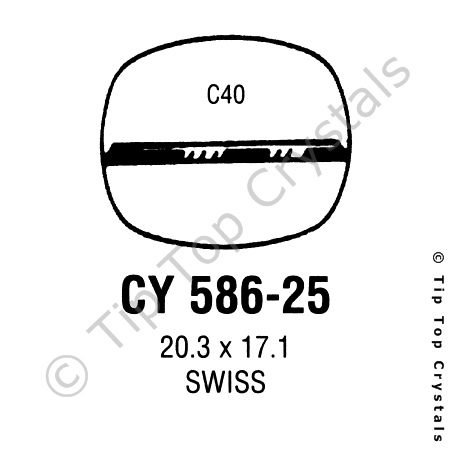 GS CY586-25 Watch Crystal
