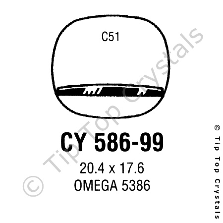 GS CY586-99 Watch Crystal
