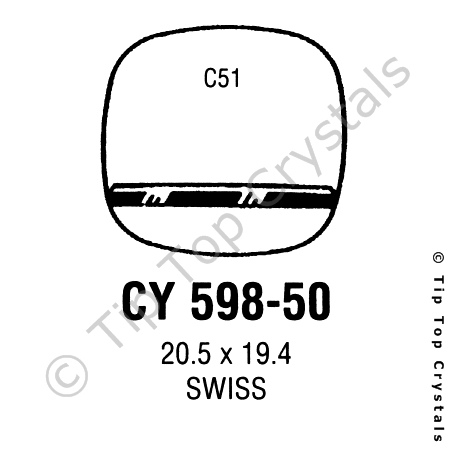 GS CY598-50 Watch Crystal
