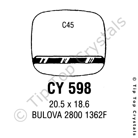 GS CY598 Watch Crystal - Click Image to Close