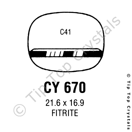 GS CY670 Watch Crystal