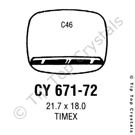 GS CY671-72 Watch Crystal