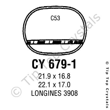 GS CY679-1 Watch Crystal - Click Image to Close
