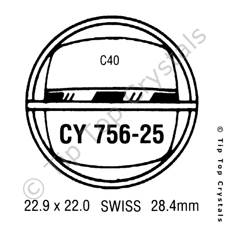 GS CY756-25 Watch Crystal