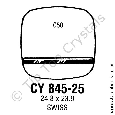 GS CY845-25 Watch Crystal