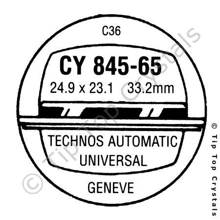 GS CY845-65 Watch Crystal