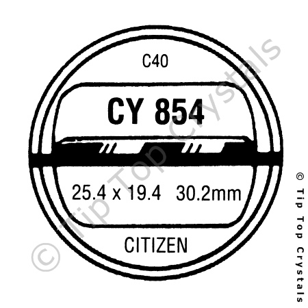 GS CY854 Watch Crystal